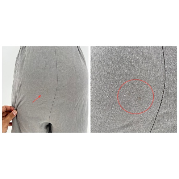 Sweet Salt Womens Small Smocked Tie Strap Wide Leg Jumpsuit Gray Clean Girl - Picture 9 of 14